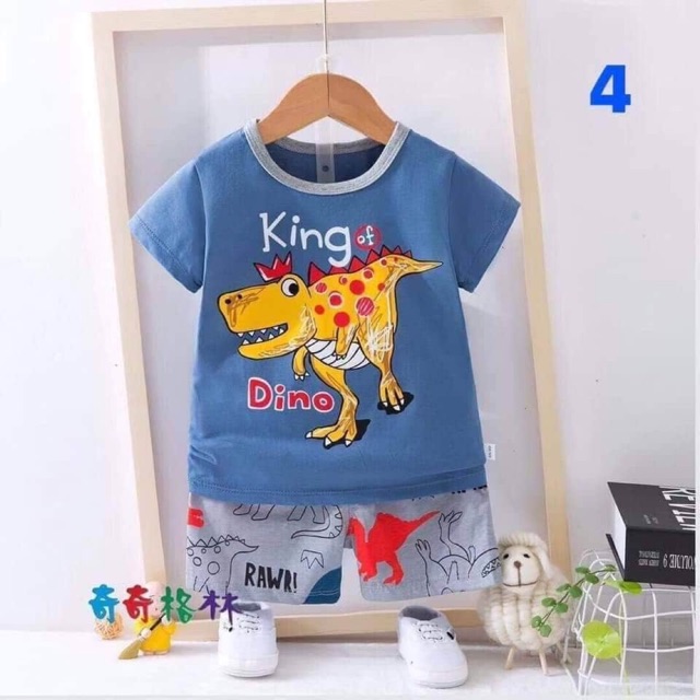 XẢ Bộ cộc tay bé trai in hình 8-20kg