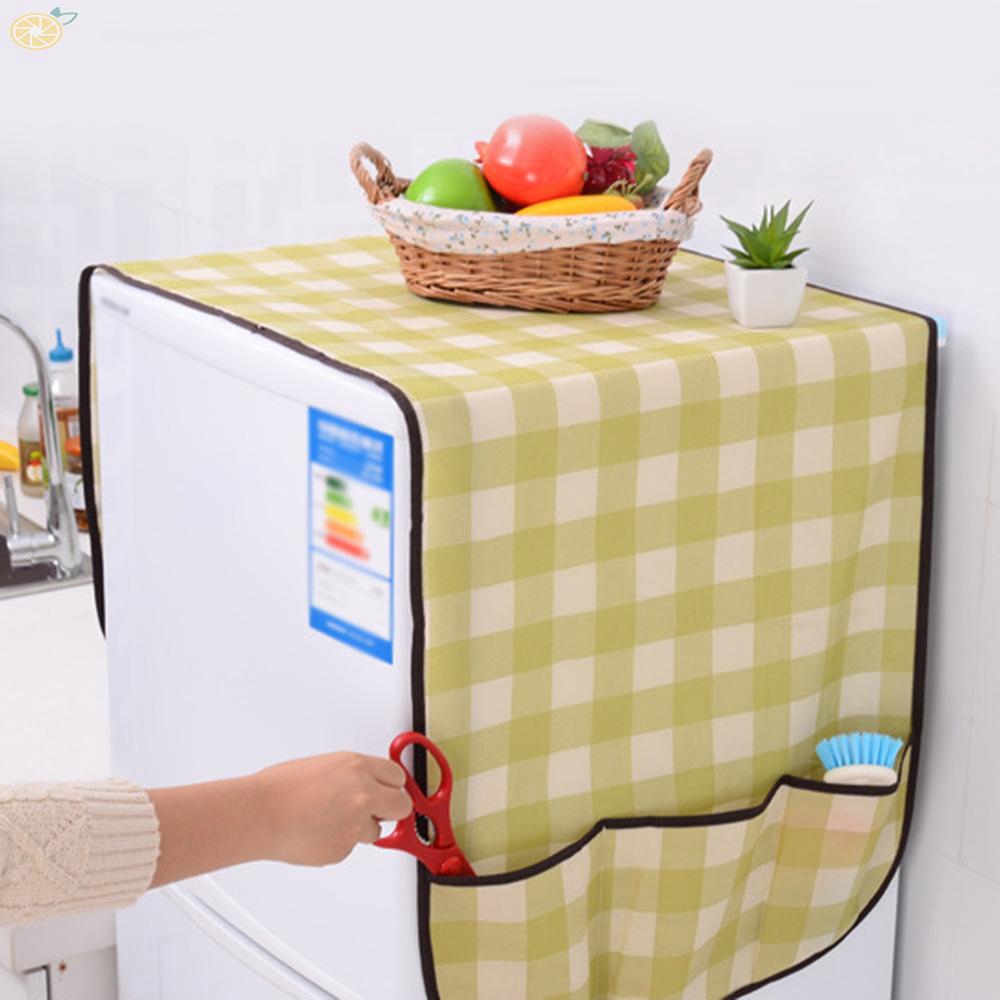 Khăn phủ đầu tủ lạnh kèm túi đựng đồ