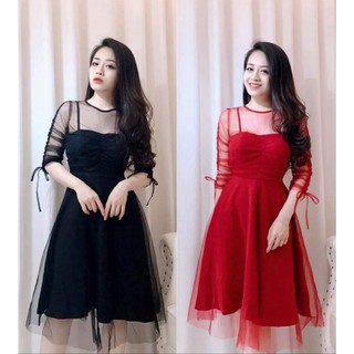 Đầm lưới xoè dự tiệc siêu xinh