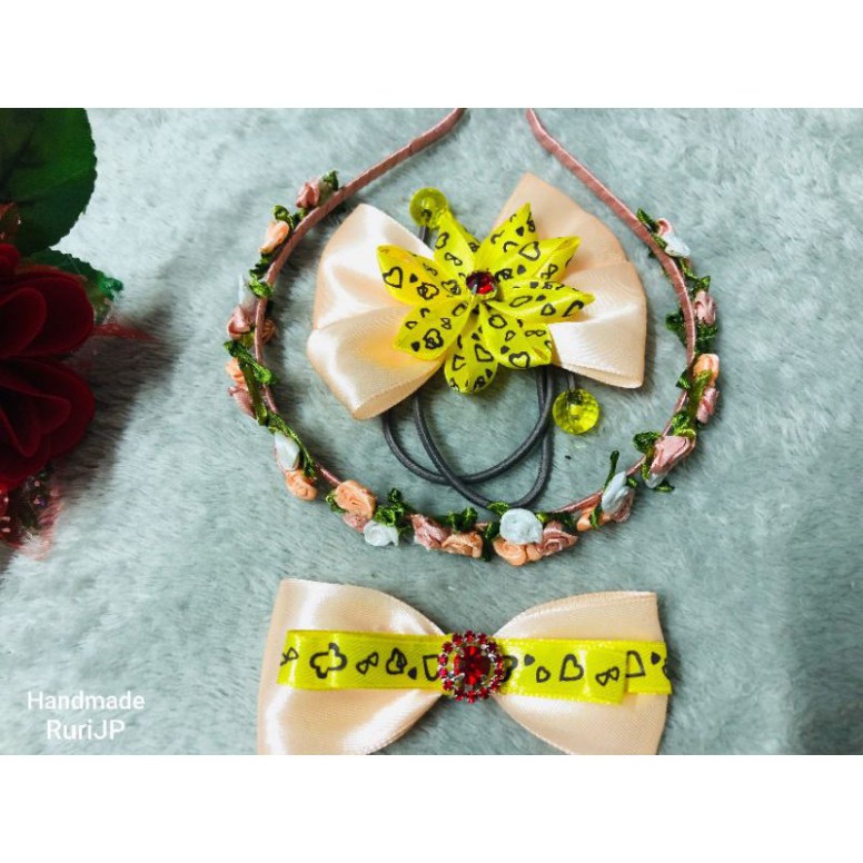 Combo băng đô, cột tóc, kẹp nơ tinh tế cho bedcgaf