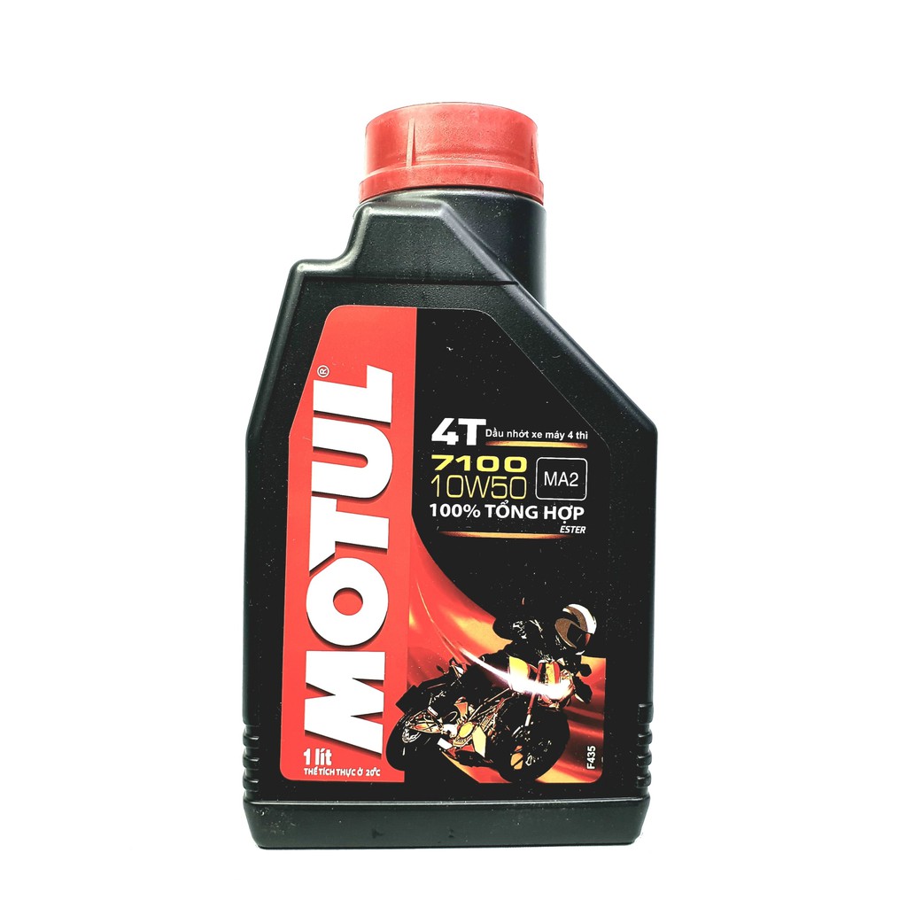 Bộ Bộ 2 bình nhớt cho xe máy,mô tô phân khối lớn Motul 7100 4T 10W50 1L