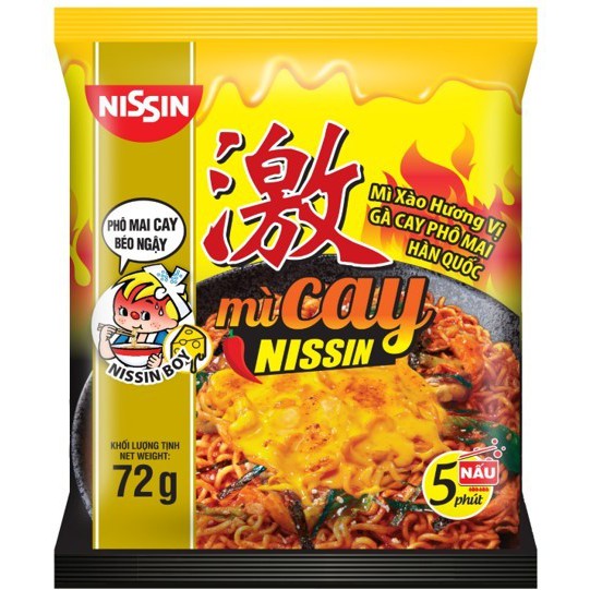 [GIÁ SỈ] Mì cay Nissin chuẩn vị Hàn hương vị phô mai trứng muối gà súp cay