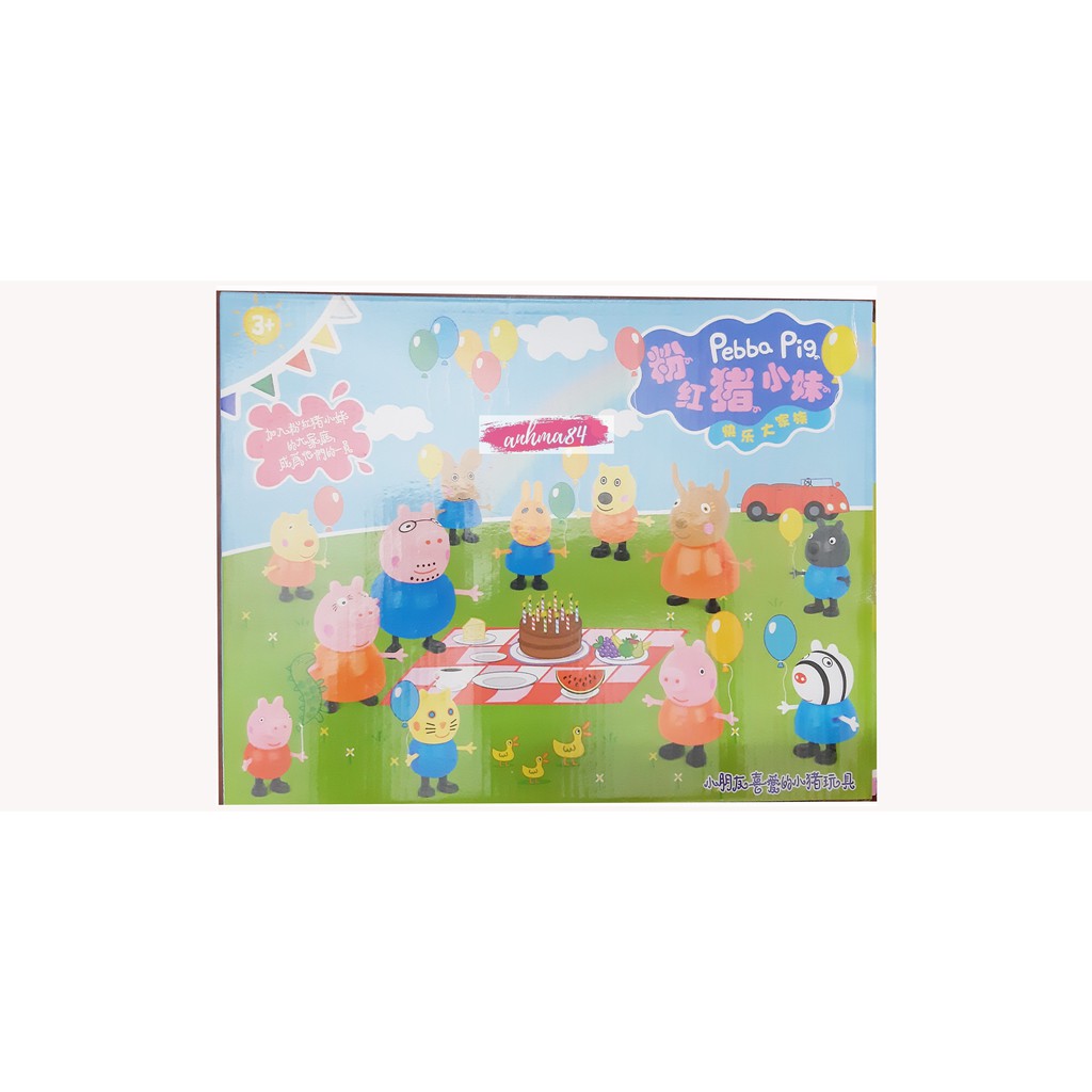 ĐỒ CHƠI BỘ HEO PEPPA PIG - GỒM 12 CON - NO.333.90 - KÈM ẢNH THẬT!