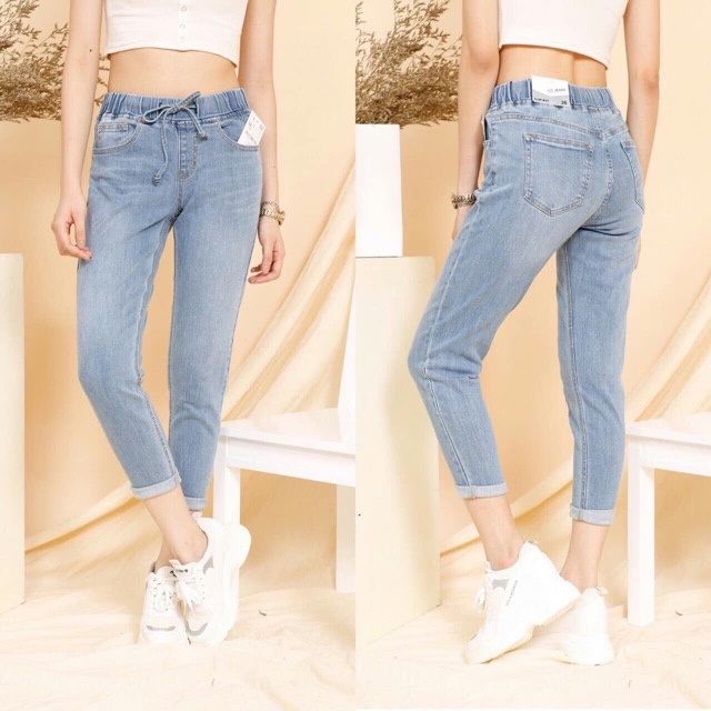 QUẦN JEANS NỮ LƯNG THUN XUẤT KHẨU (45-65kg)