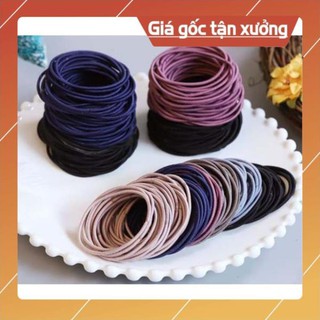 Thun cột tóc nhiều màu - loại tốt set 3 dây - [FOLLOW SHOP MUA HÀNG GIÁ 1K]