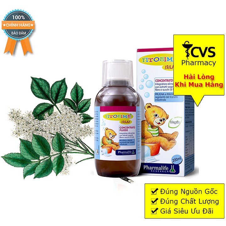 Siro Isilax Bimbi 200ml - Siro Thảo Dược Châu Âu Chống Táo Bón Cho Trẻ