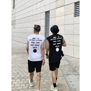 Áo thun Tanktop in chữ unisex (có video)