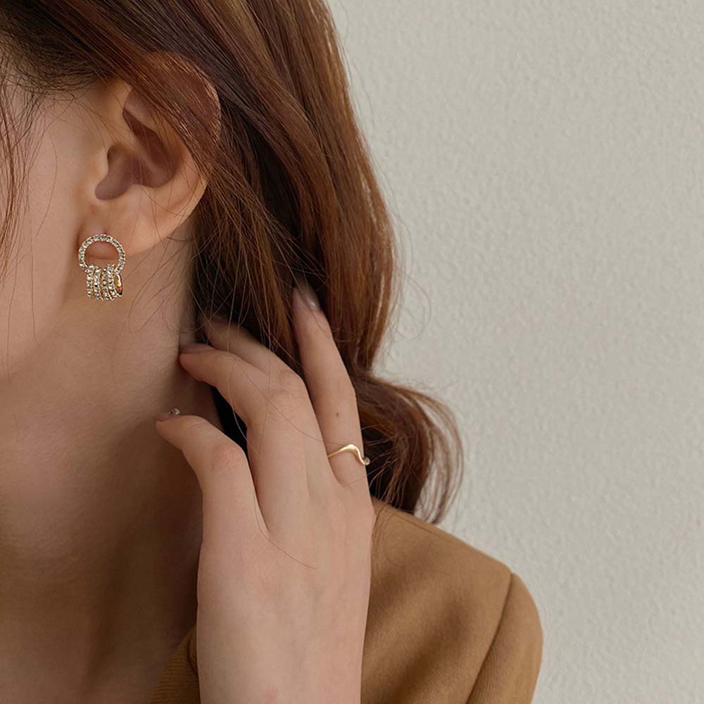 Khuyên Tai Nữ Hình Tròn Thời Trang Hàn