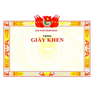 Phôi giấy khen Đoàn thanh niên