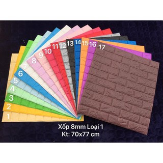 Xốp Dán Tường 8mm Loại 1 Giả Gạch Cao Cấp 3D Dày Cách Âm Cách Nhiệt Giá Rẻ Nhất Siêu Bền