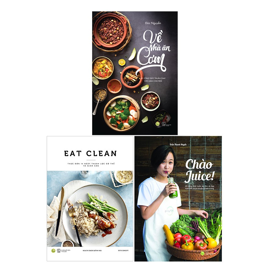 Sách - Combo Eat clean + Chào Juice + Về nhà ăn cơm
