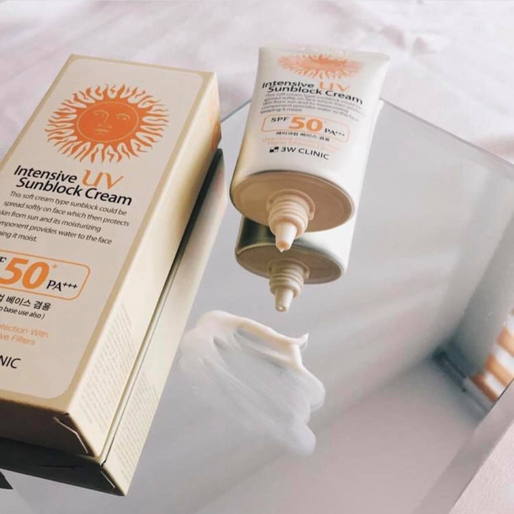 Kem Chống Nắng 3W Clinic Intensive UV Sunblock Cream SPF50+ PA+++ 70ml