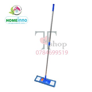 Cây Lau Nhà Inox San Hô Microfiber 40cm Đế Nhựa Cài Homeinno