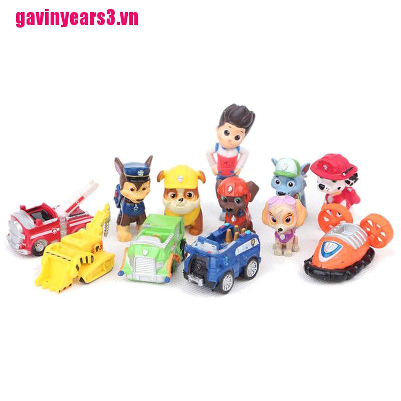 Set 12 Mô Hình Đồ Chơi Mini Nhân Vật Trong Phim Hoạt Hình "Paw Patrol"