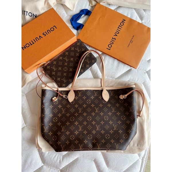 Neverfull SP   DA THẬT, DA MỀM VÀ NGẢ MÀU NHƯ BẢN AUT THEO THỜI GIAN 👍sz MM : 32 CM 👍