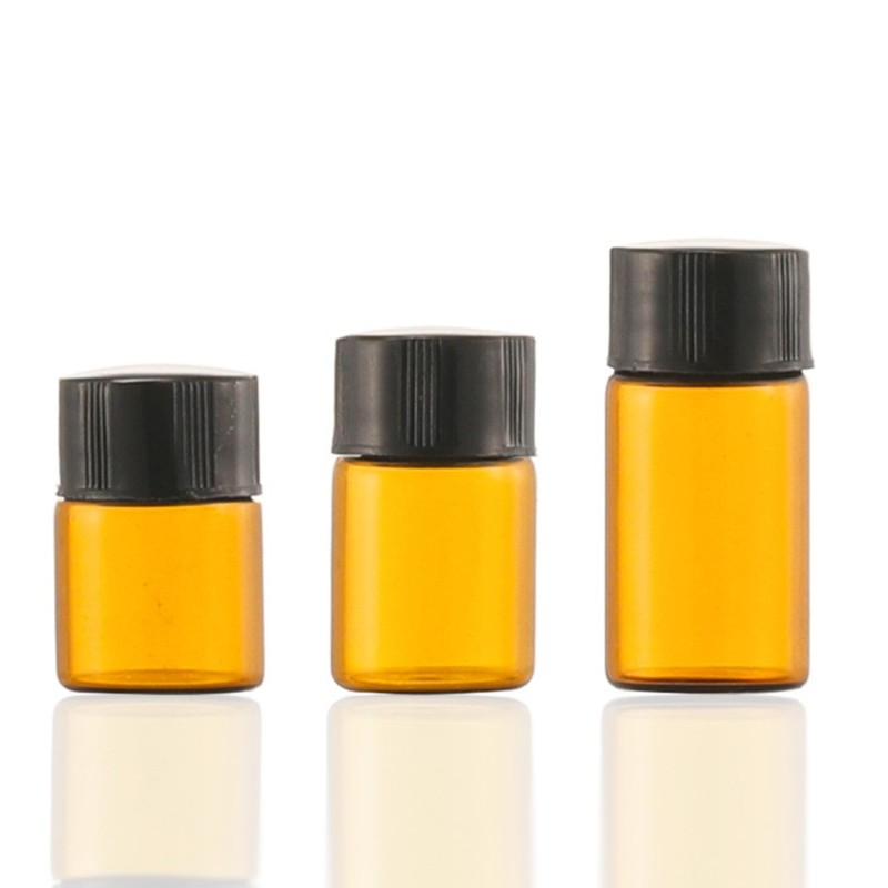 [Hàng mới về] Lọ thuỷ tinh mini màu nâu đựng mẫu thử tinh dầu 1/2/3ml
