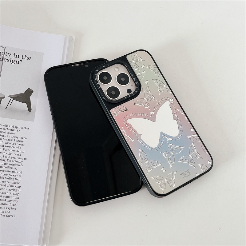 Ốp Điện Thoại In Hình Bướm Và Sóng Biển Cho Iphone 14 Pro Max 13 Pro Max 11 Pro Max 12ProMax 6 / 7G 7 / 8 Plus