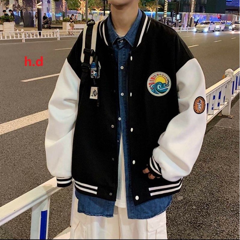 Áo Bomber Khoác Nam nữ Unisex Ngôi Nhà chất nỉ vs gió ko xùThời trang thu đông BasicJacket bóng chày  giữ nhiệt