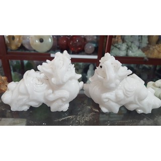 Tỳ hưu đá trắng 15cm, 20cm (đá nguyên khối)