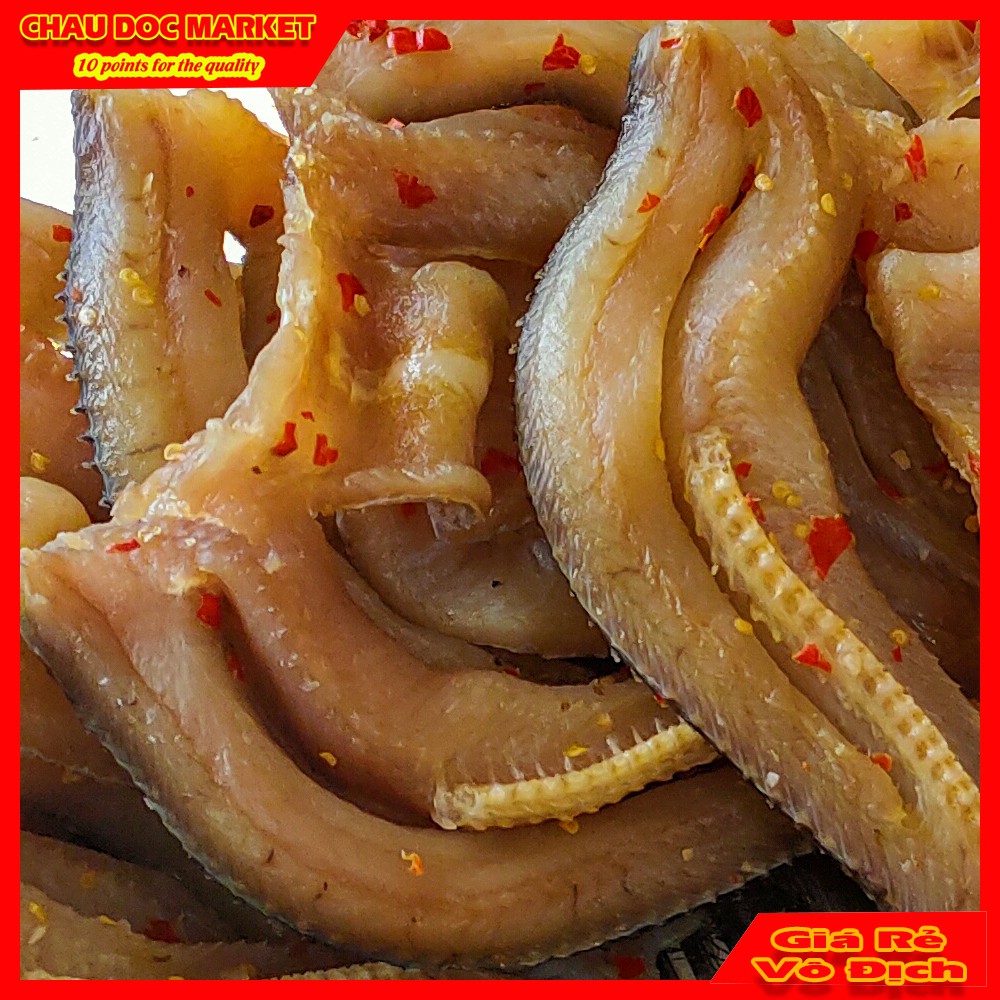 Khô Cá Lóc 2 Nắng Châu Đốc 500gr Không Cứng Vừa Ăn Loại Ngon Hút Chân Không.