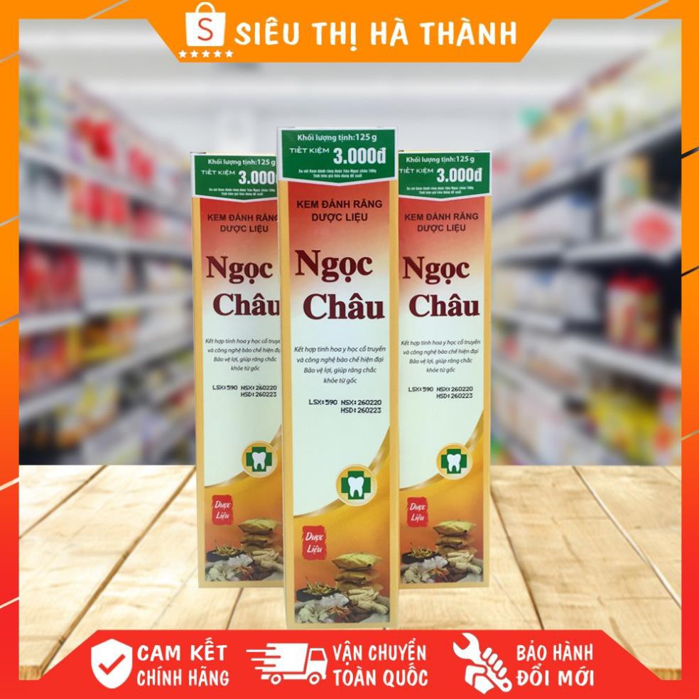 [CHÍNH HÃNG] Kem đánh răng Ngọc Châu, tuýp 125g - thành phần thảo dược