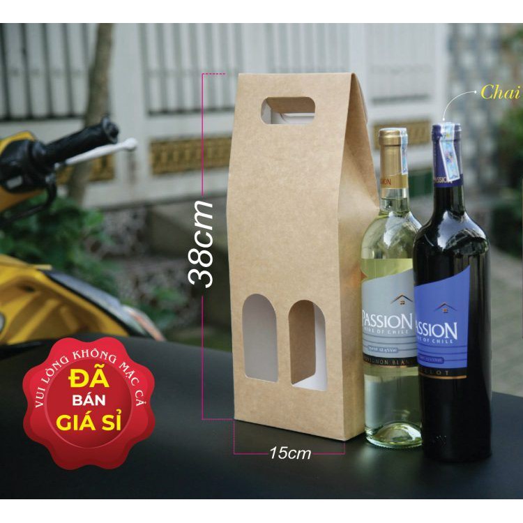 MỘC_Combo 10 hộp đựng rượu vang 2 chai mẫu 37 size 38x15x7.5cm