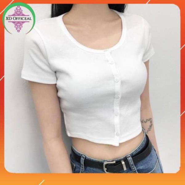 Áo croptop nữ kiểu cúc , áo croptop ôm body siêu xinh Freesize XD_OFFICAEL CR04 | BigBuy360 - bigbuy360.vn