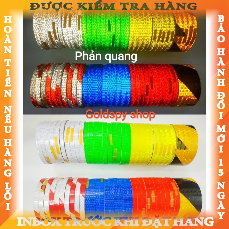 Cuộn Decal phản quang dán viền xe - tem chỉ phản quang cuộn 1cm × dài 8 mét daudai