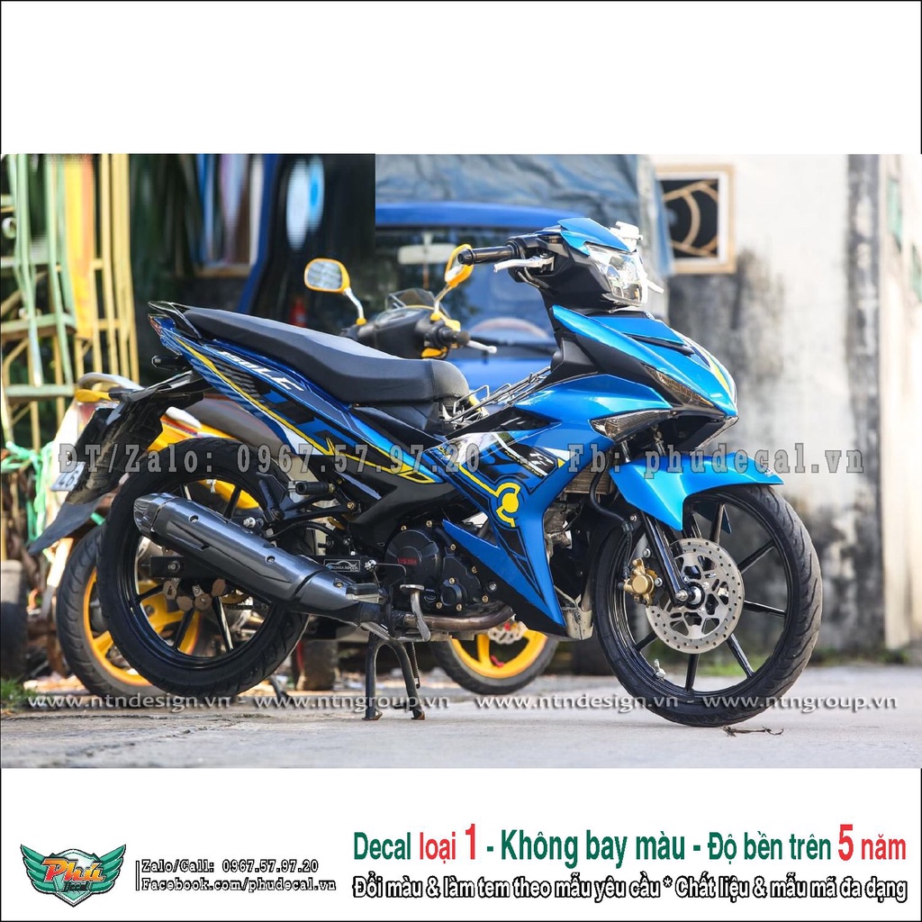 Tem rời Exciter 150 xanh đen 2021 (2)