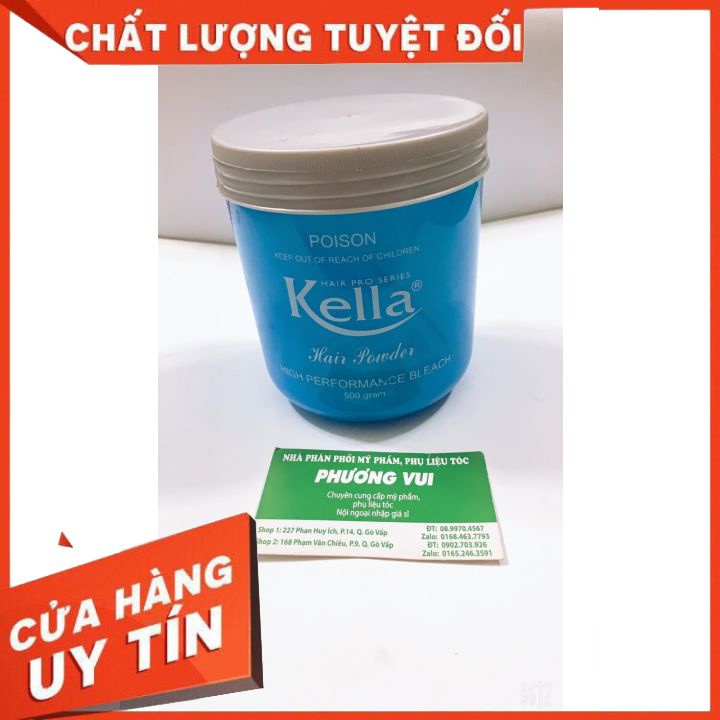 BỘT TẨY TÓC XANH KELLA GIÚP TÓC BẠN NHỘM SÁNG ĐẸP 500ml-nâng tông chuẩn-ít rat da đầu-sản phẩm dành cho salon tóc