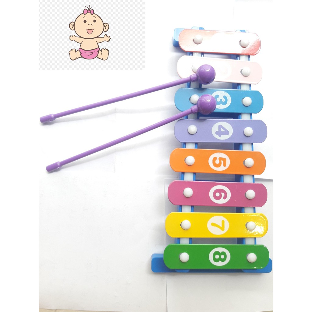 Đồ Chơi Đàn Gõ Xylophone 8 Thanh Kèm Số Cho Bé Phát Triển Năng Khiếu Âm Nhạc.GREAT