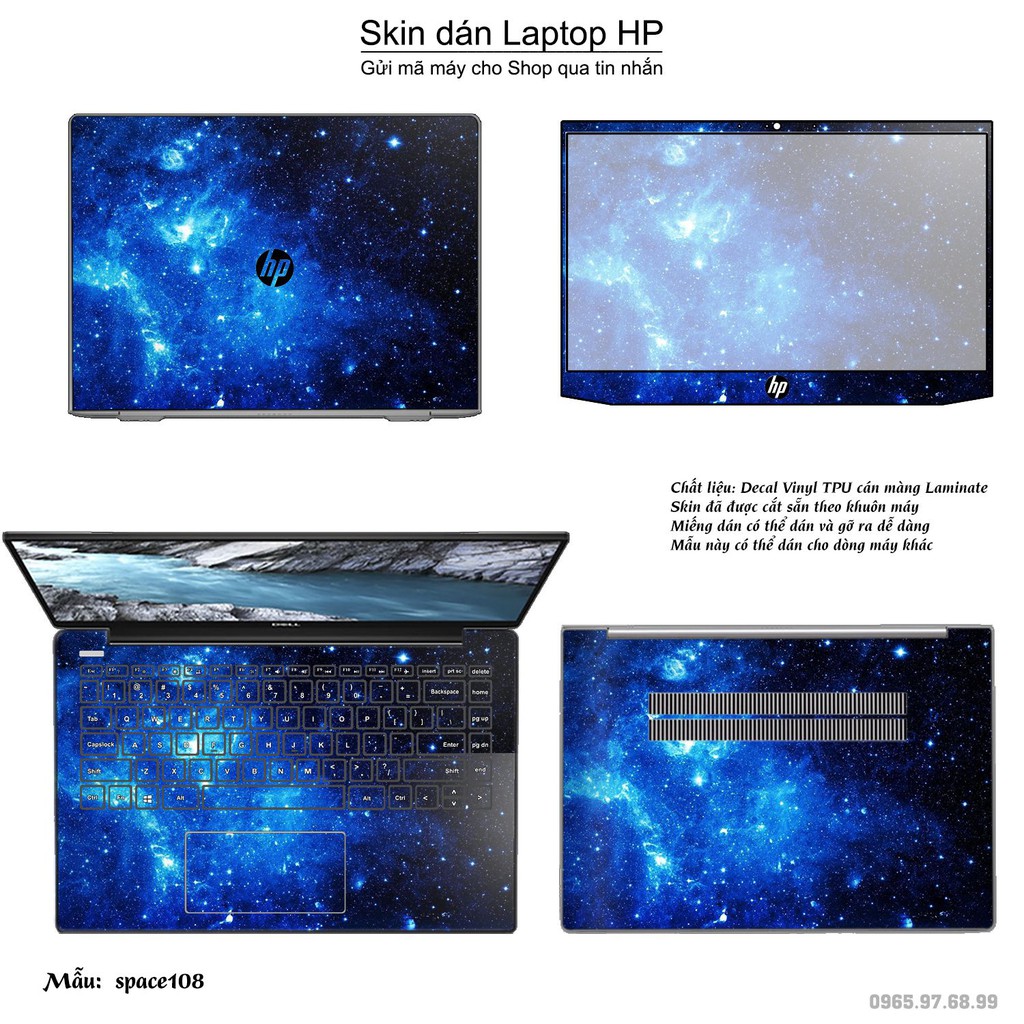 Skin dán Laptop HP in hình không gian nhiều mẫu 18 (inbox mã máy cho Shop)