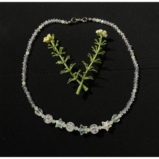 [Full set] Vòng cổ, vòng tay handmade hạt hình trái tim, ngôi sao phong cách thanh lịch