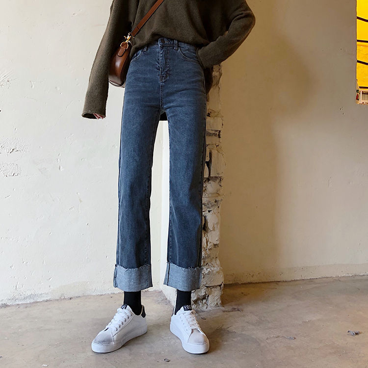 Quần Jeans Xiaozhainv Ống Thẳng Thời Trang Hàn Quốc Năng Động