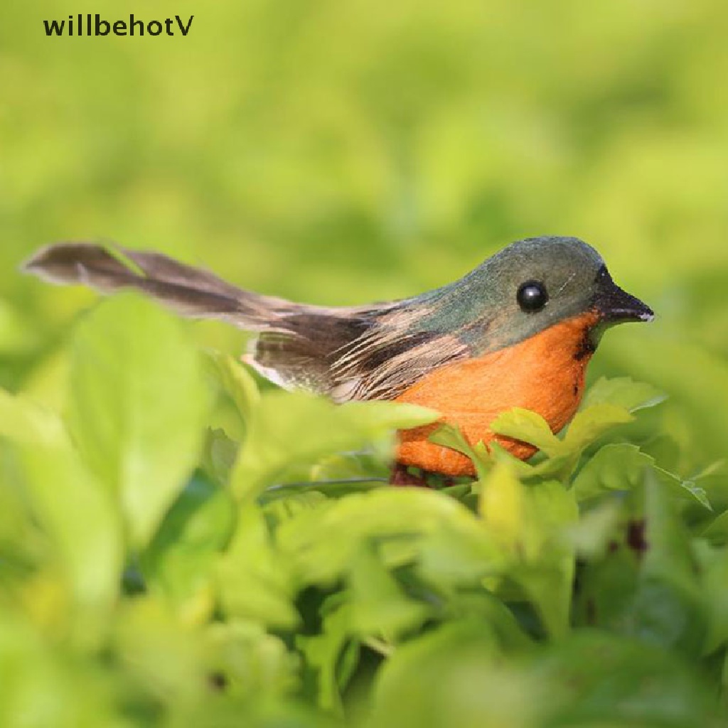 1 Chú Chim Nhân Tạo Robin Mini Trang Trí Cây Thông Giáng Sinh