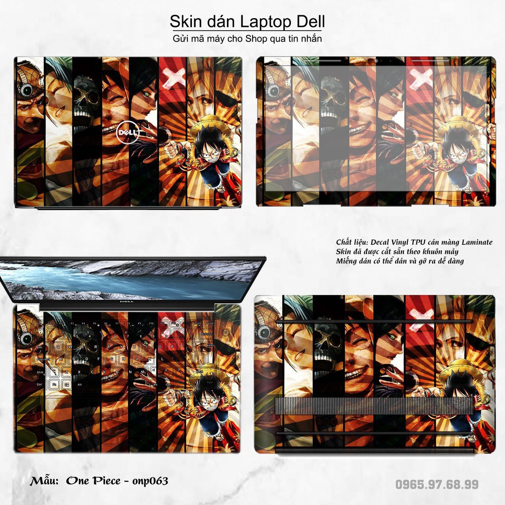 Skin dán Laptop Dell in hình One Piece nhiều mẫu 4 (inbox mã máy cho Shop)
