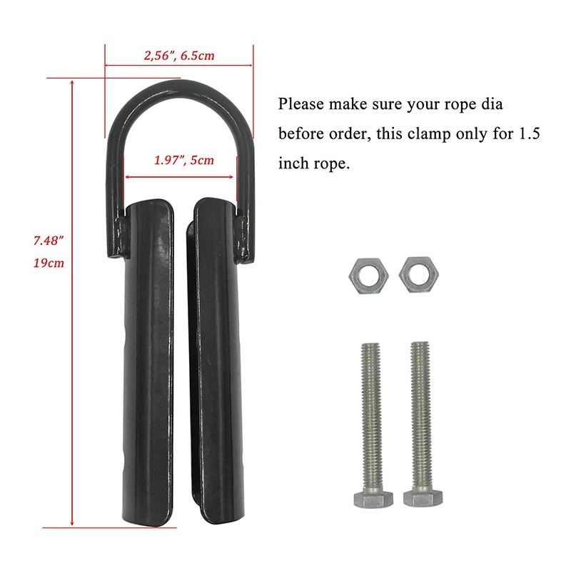 Bộ 2 Móc Dây Thừng 1.5 Inch Hỗ Trợ Tập Gym / Leo Núi