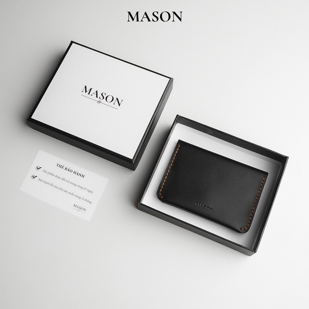 Ví mini cardholder cầm tay nhỏ gọn SCOTT da nhập khẩu Unisex nam nữ thương hiệu MASON - M04