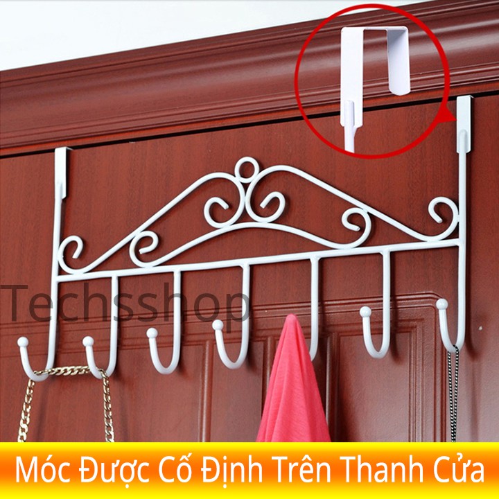 Móc Treo Đồ Sau Cửa 7 Móc - Móc Treo Đồ Trên Khung Cửa Sổ - Loại 7 Móc