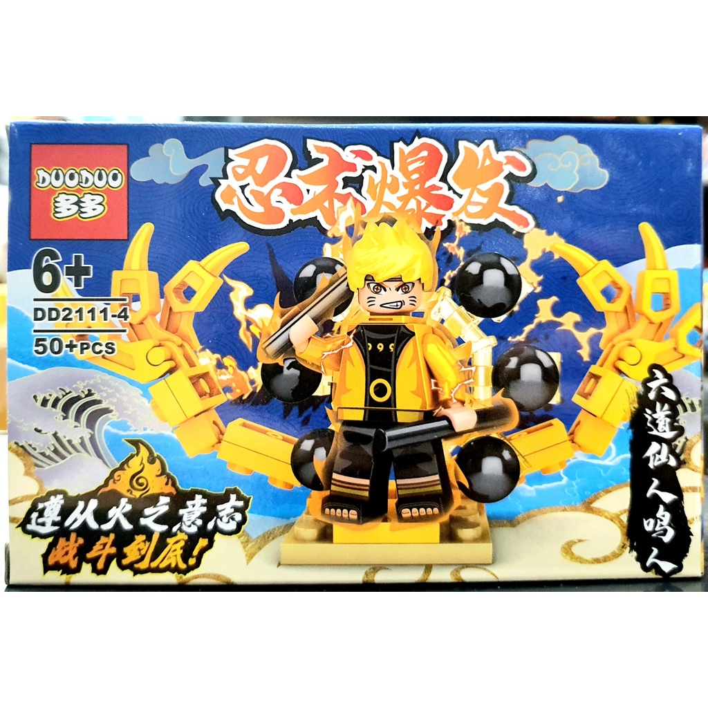 Lego naruto lục đạo tiên nhân cùng các nhân vật itachi, gai, sasori,sasuke nguyền ấn