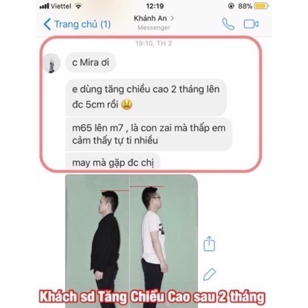 Tinh chất tăng chiều cao Miracle, hiệu quả chỉ sau 1 tháng
