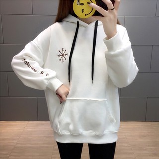 Áo Hoodie nón Tuyết trắng