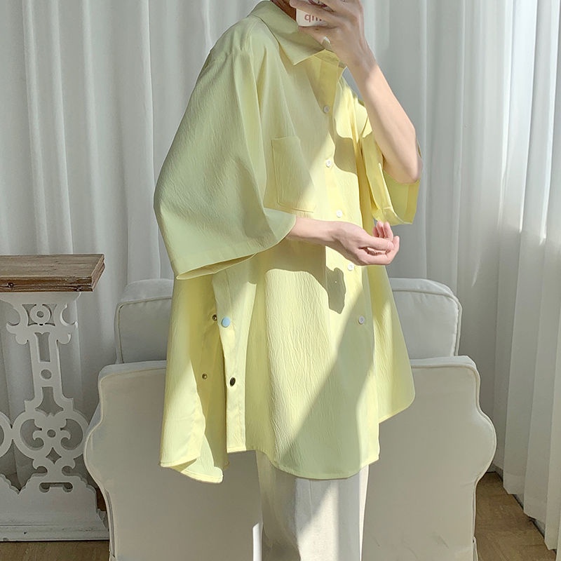 Áo Sơ Mi Ngắn Tay Phong Cách Retro Nhật Bản Thời Trang Mùa Hè Dành Cho Nam