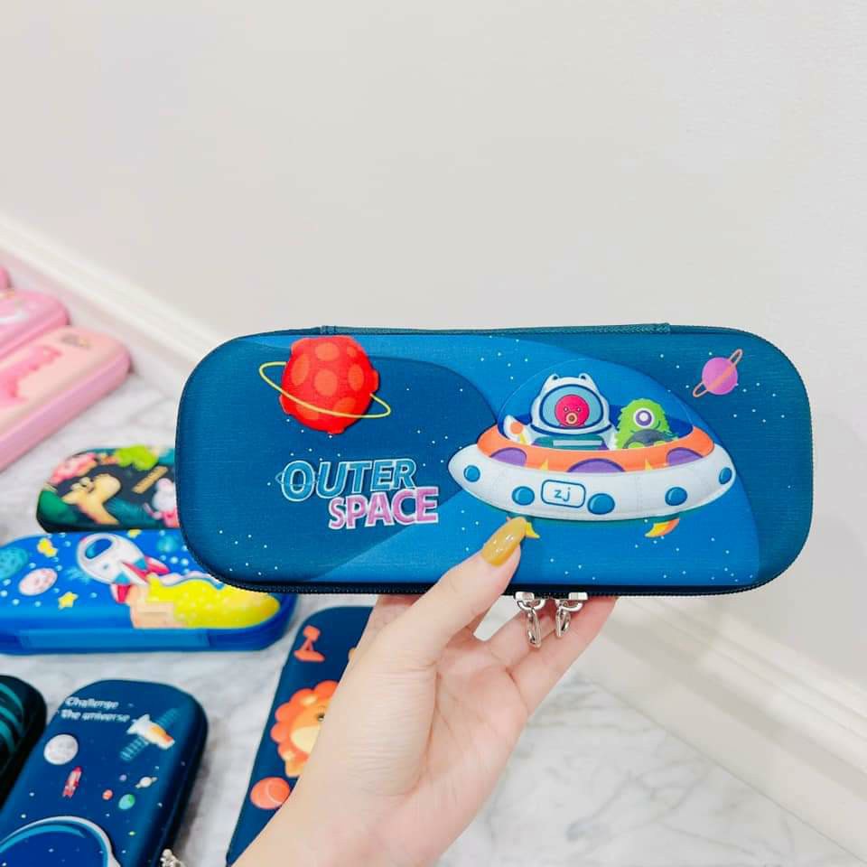 Hộp bút 3D, hộp đựng bút cho bé trai bé gái trẻ em học sinh tiểu học, hình ảnh in nổi siêu cute dễ thương