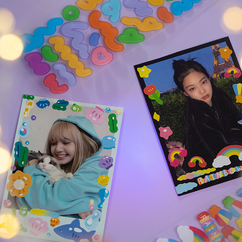 2 Tờ hình dán trang trí sổ lưu niệm