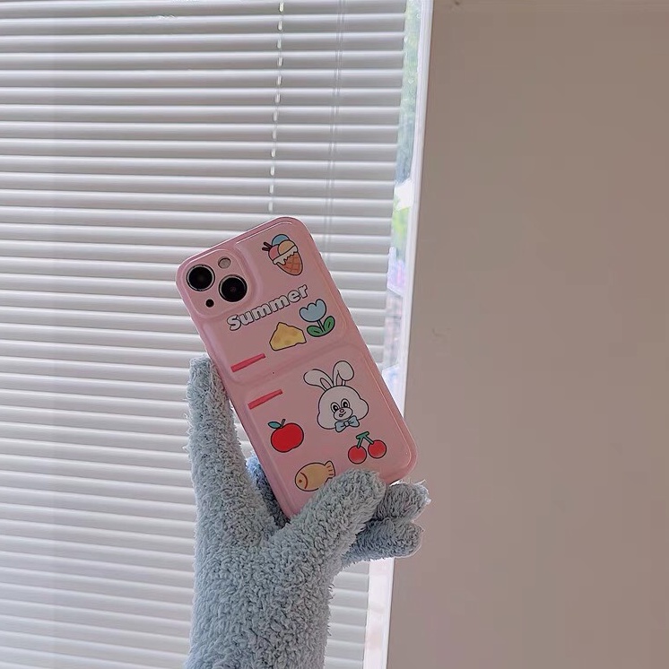 Ốp chia 2 nổi in hình Thỏ Summer iphone X/Xs/Xsmax/11/11promax/12/12promax/13/13pro/13promax