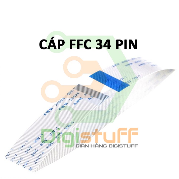 Cáp phẳng AWM 20624 34 pin thay cáp Xinya CviLux HAMBURG-SH-HF High-Tek JI-HAW AWM 20706 20861