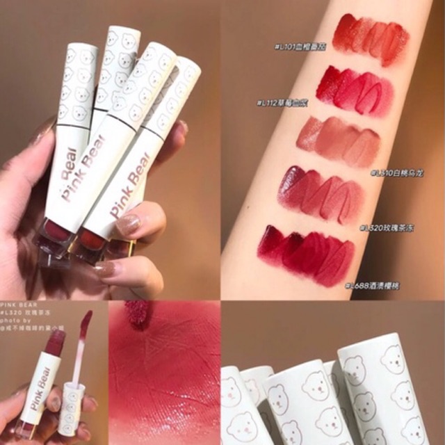 Son bóng Pink Bear glass shine liquid