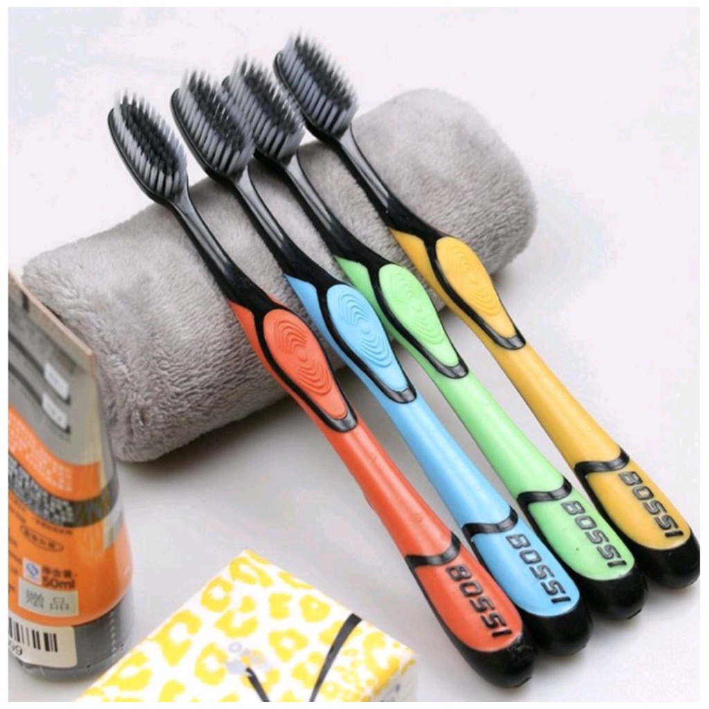 Bàn chải đánh răng than tre hoạt tính Hàn Quốc Bossi sợi lông mềm mịn