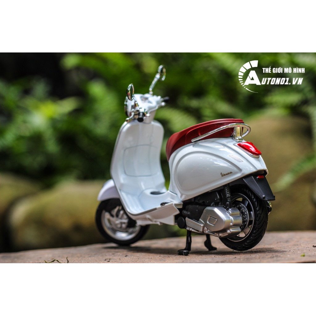 MÔ HÌNH XE VESPA PRIMAVERA 150 WHITE 1:12 MAISTO 6901